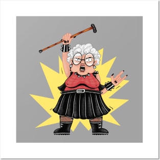 Rockin' Grandma: The Punk Rocker Next Doo Posters and Art